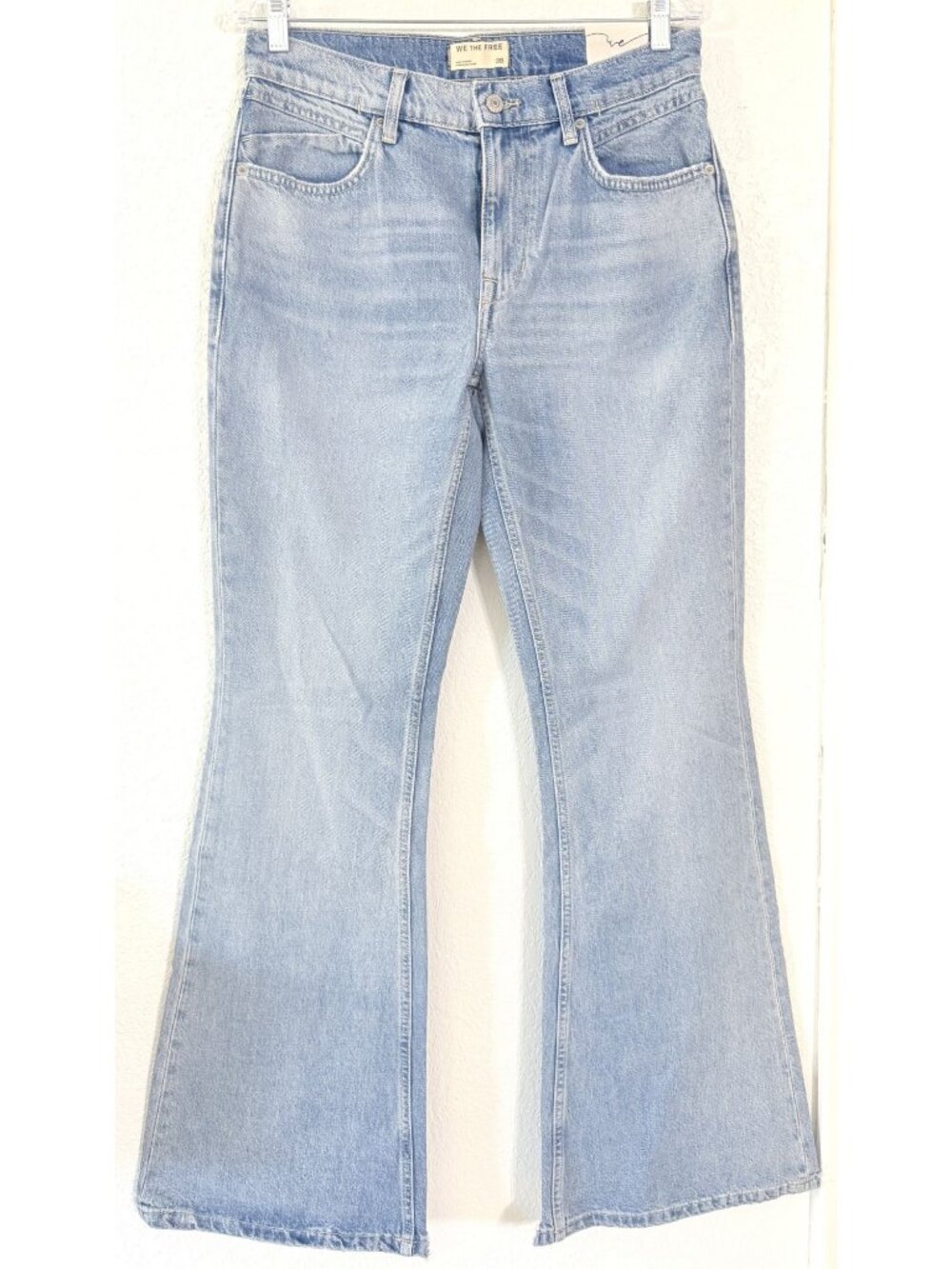 Free People We The Free West Coast Relaxed Distressed Flare Jeans - Sz 28 - Picture 2 of 6